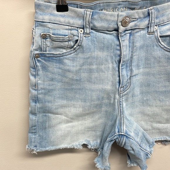American Eagle Next Level Stretch Curvy Hi-Rise Shortie Denim Jeans Shorts 6 - Picture 2 of 15